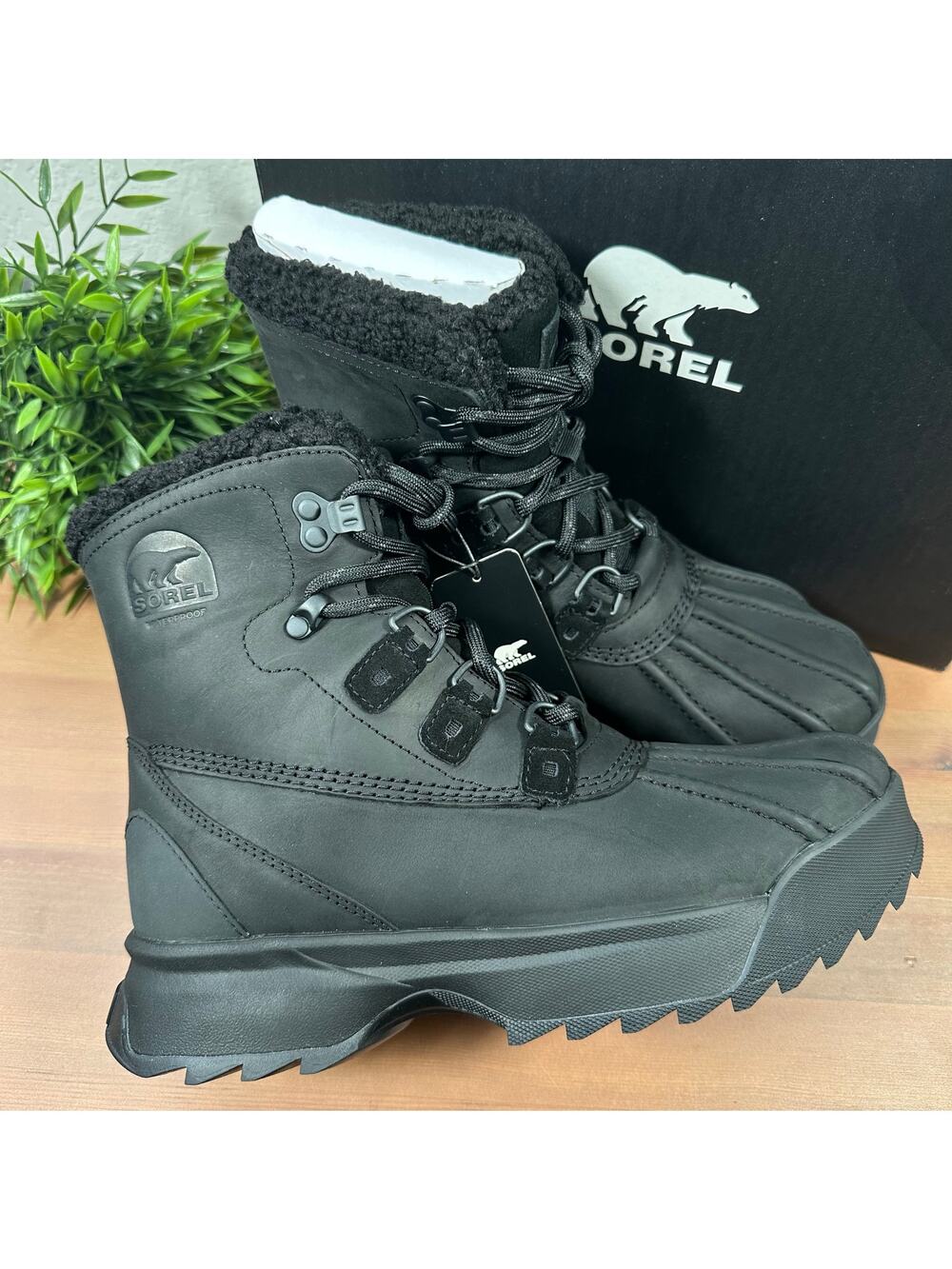 Sorel Men's Scout 87 LUX Waterproof Winter Boots Black Size 12